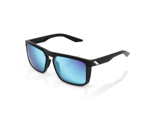 photo de 100% Lunettes Renshaw Matte Black Hiper Blue