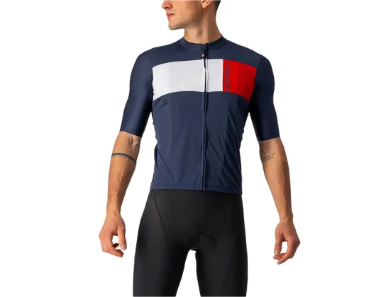 photo de Castelli Prologo 7 Jersey bleu foncé maillot homme manches courtes