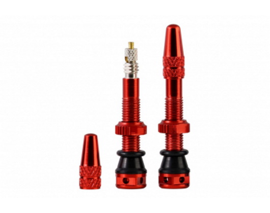 photo de SB3 paire de valves Tubeless alu MKII 35mm rouge