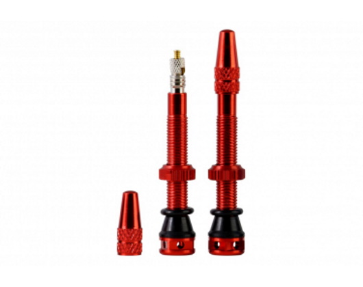 photo de SB3 paire de valves Tubeless alu MKII 44mm rouge